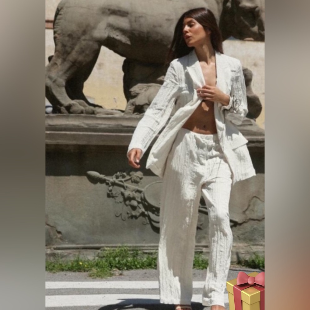 Zara 2 PIECE SET SUIT JACKET & SLACKS SIZE LARGE NWT❣️❣️.